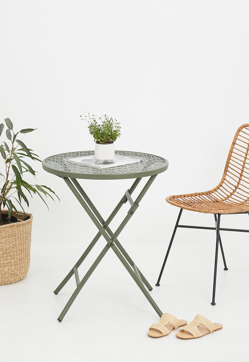 H&S - Punch folding outdoor table - green