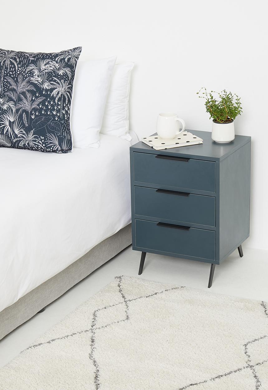 Sixth Floor - Oliver 3 drawer storage - blue