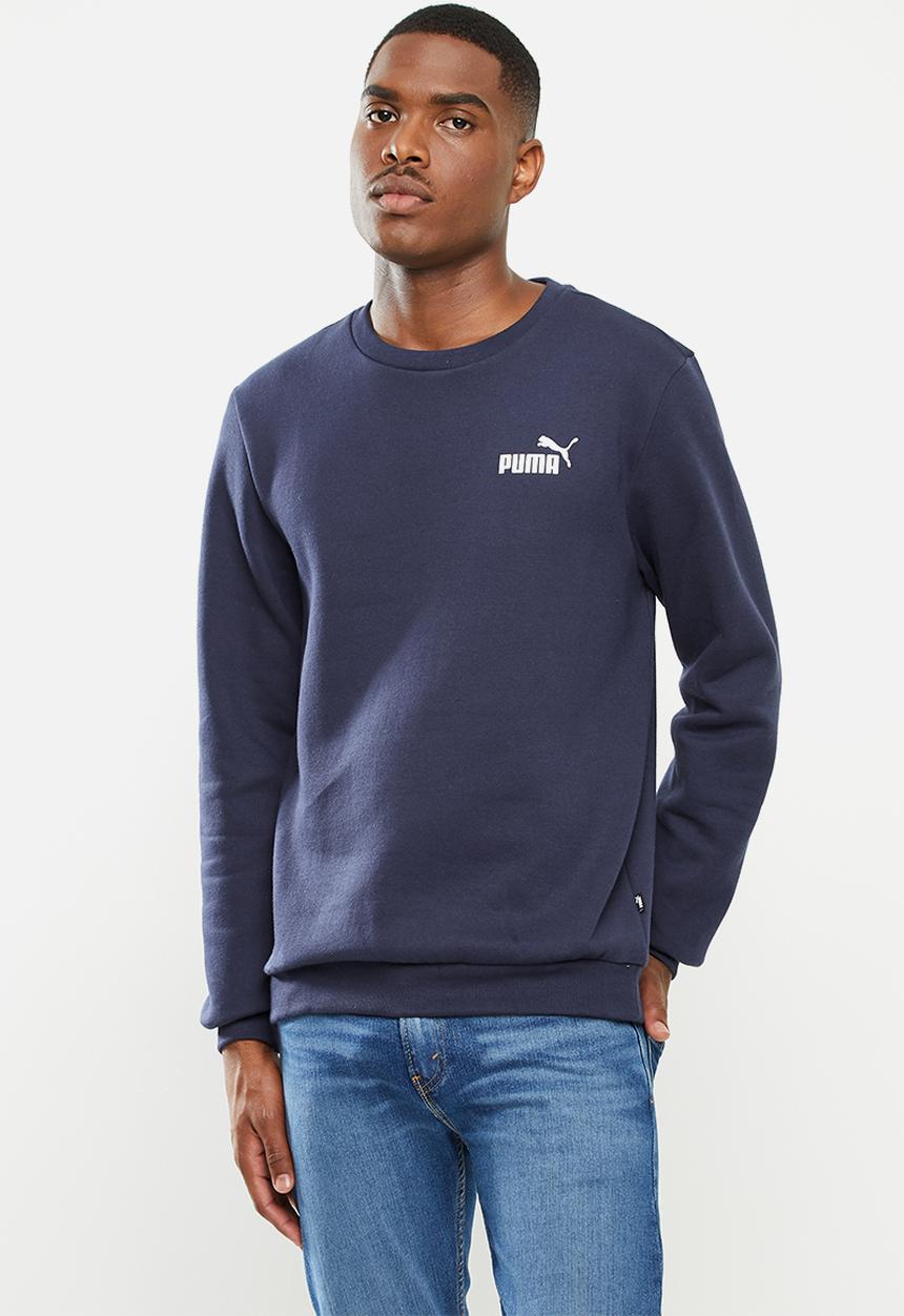 PUMA - Ess logo crew sweat fl - peacoat