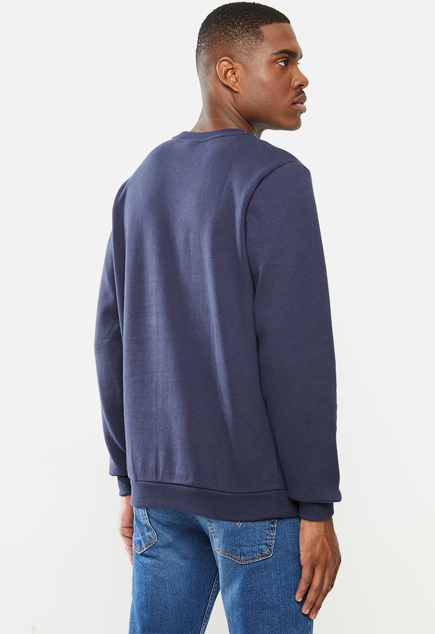 PUMA - Ess logo crew sweat fl - peacoat