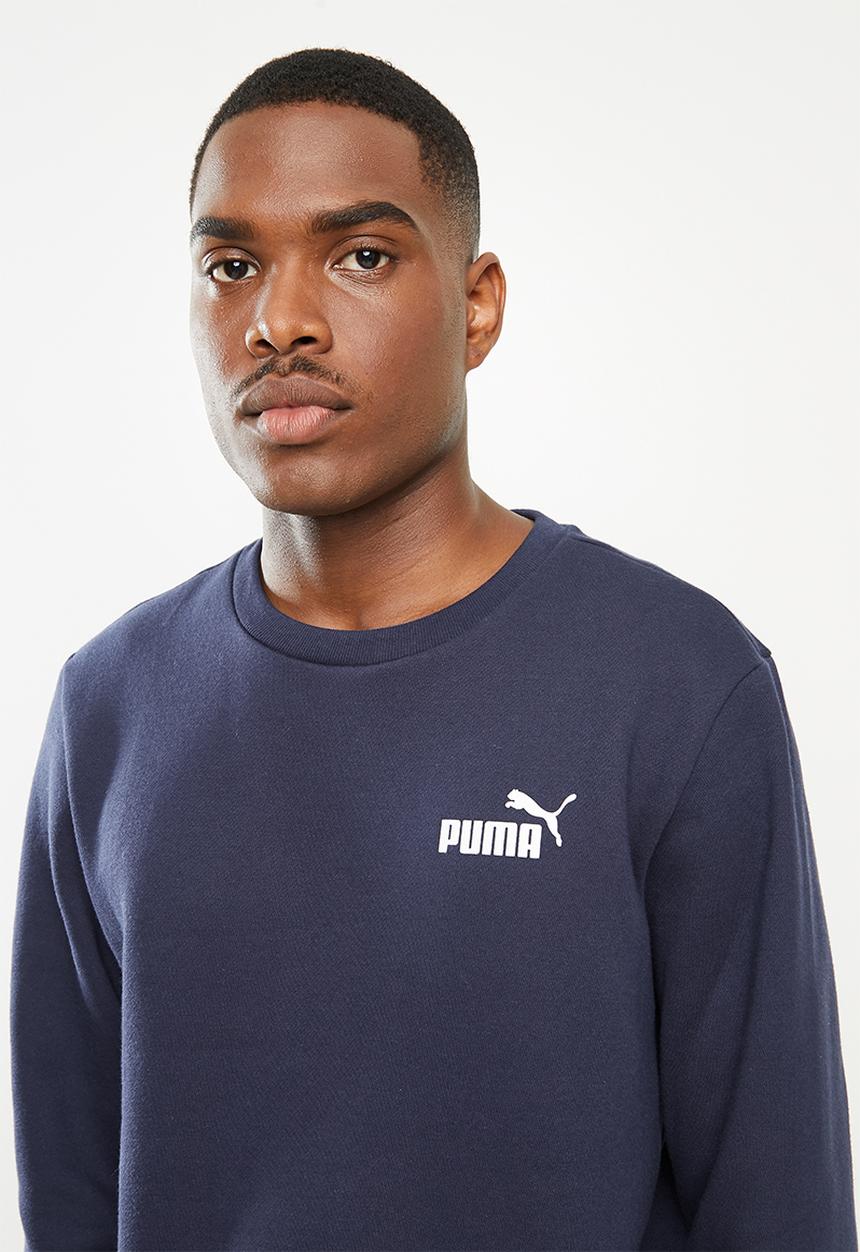 PUMA - Ess logo crew sweat fl - peacoat