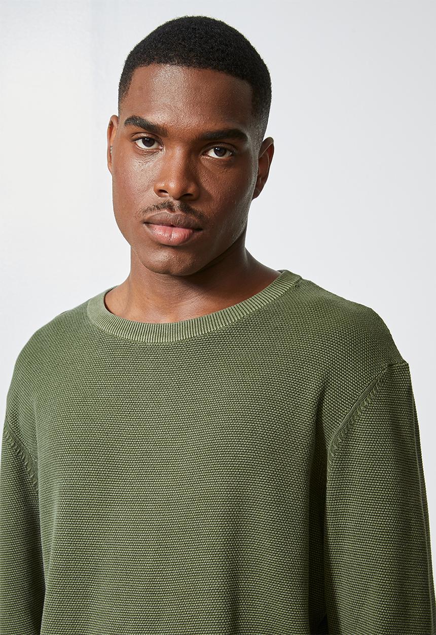 Superbalist - Pique crew neck knit - khaki green