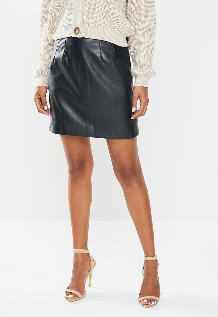 Glamorous - Petite pu mini skirt - black