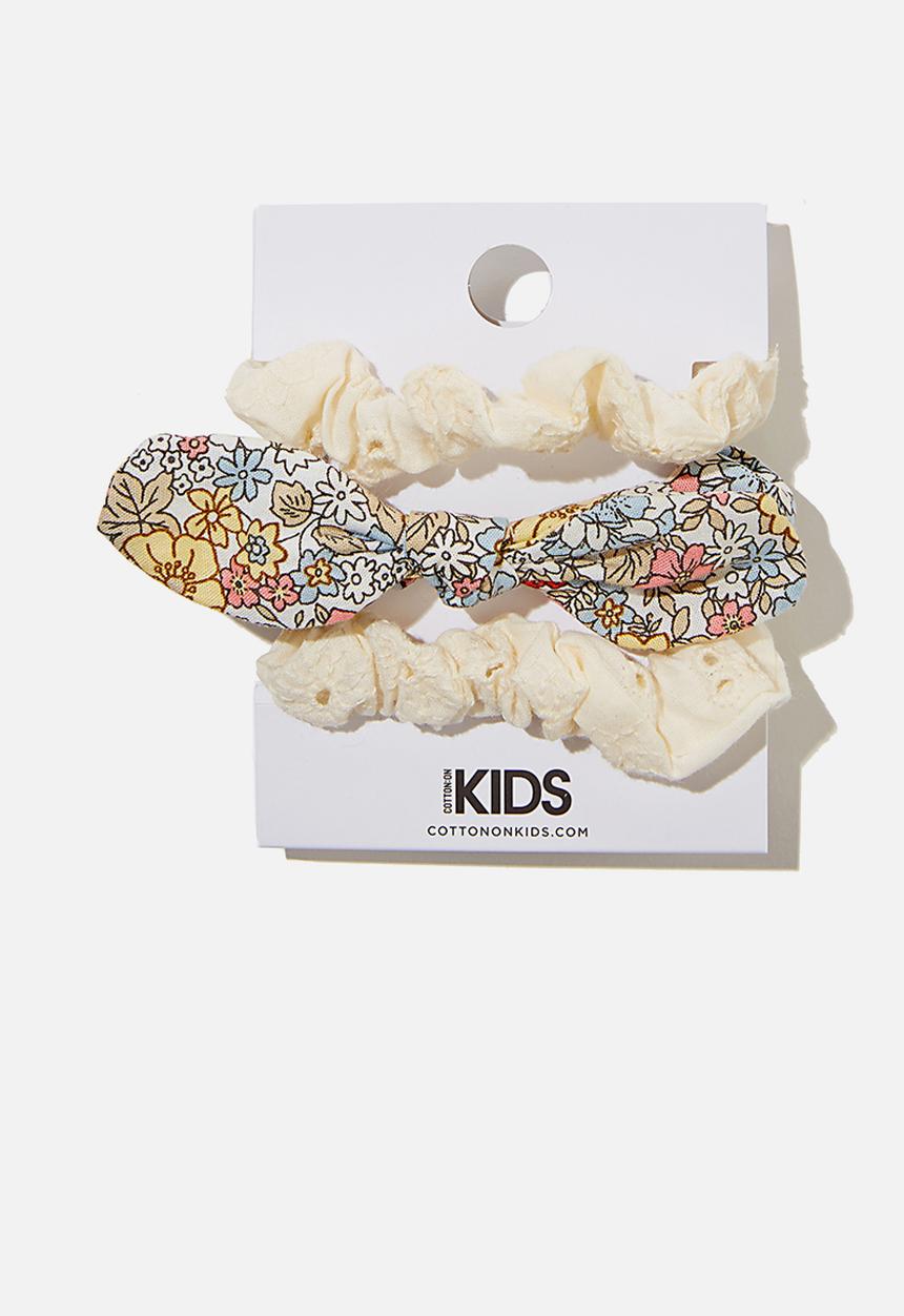Cotton On - Mini scrunchies - broderie - multi 