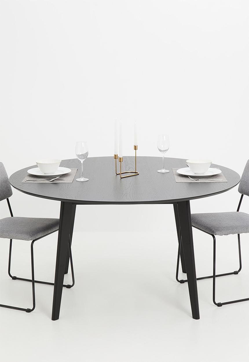 Sixth Floor - Roxby dining table - black stained oak