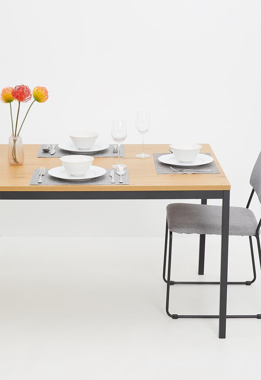 Sixth Floor - Seaford dining table - natural & black