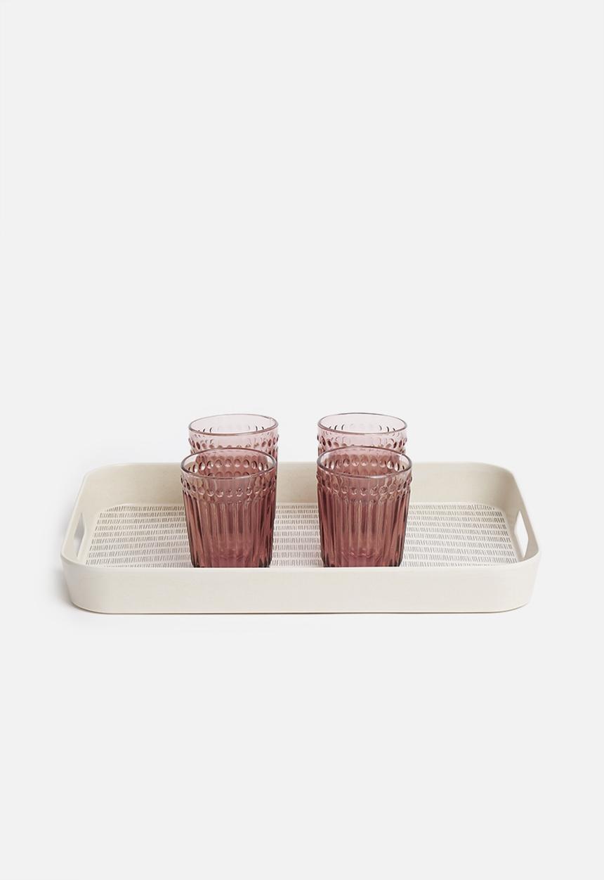 Excellent Houseware - Dash serving tray - grey & white