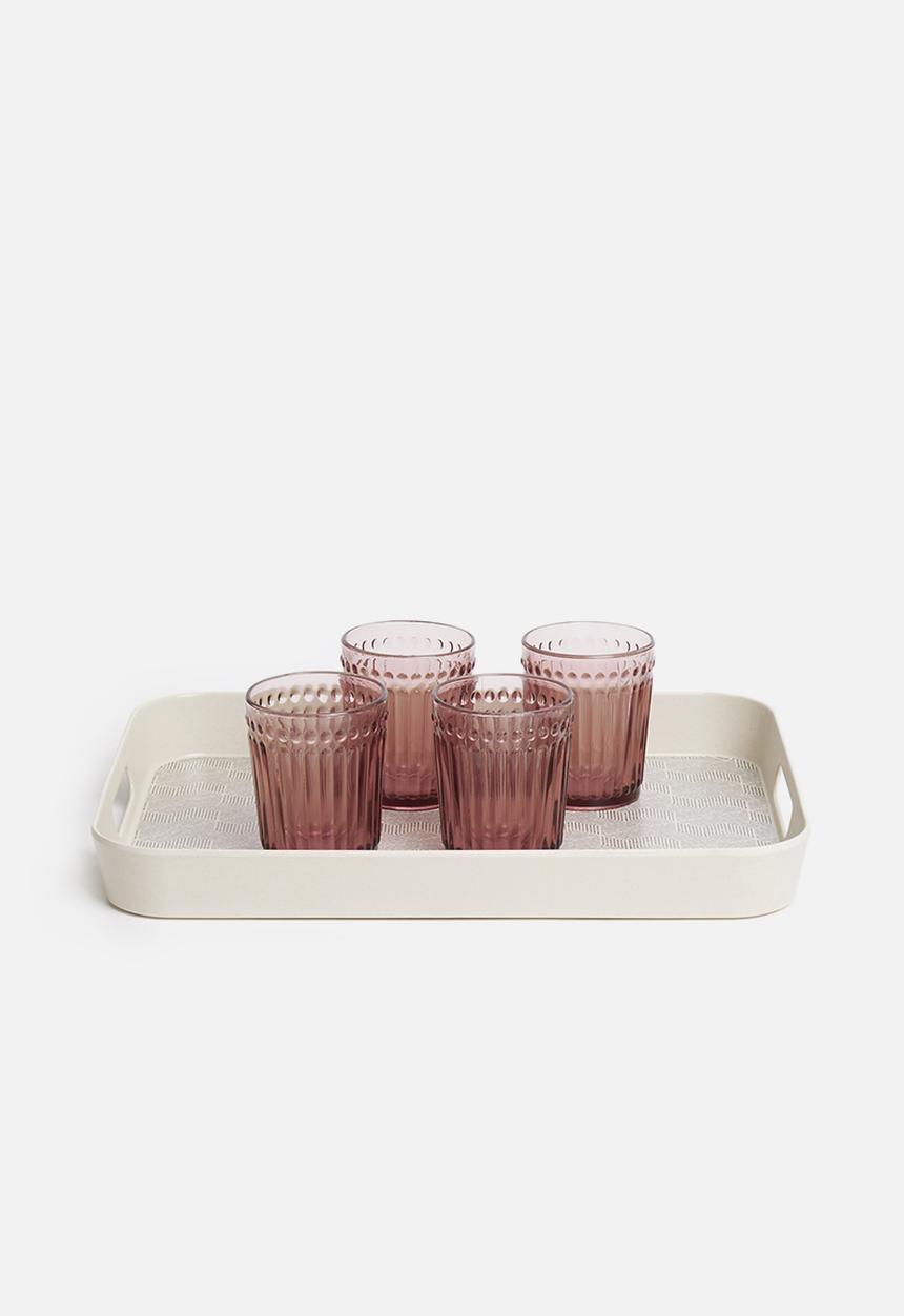 Excellent Houseware - Geo serving tray - grey & white
