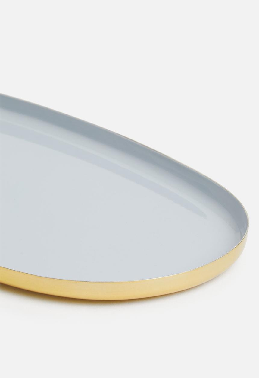 H&S - Oval tray - medium grey