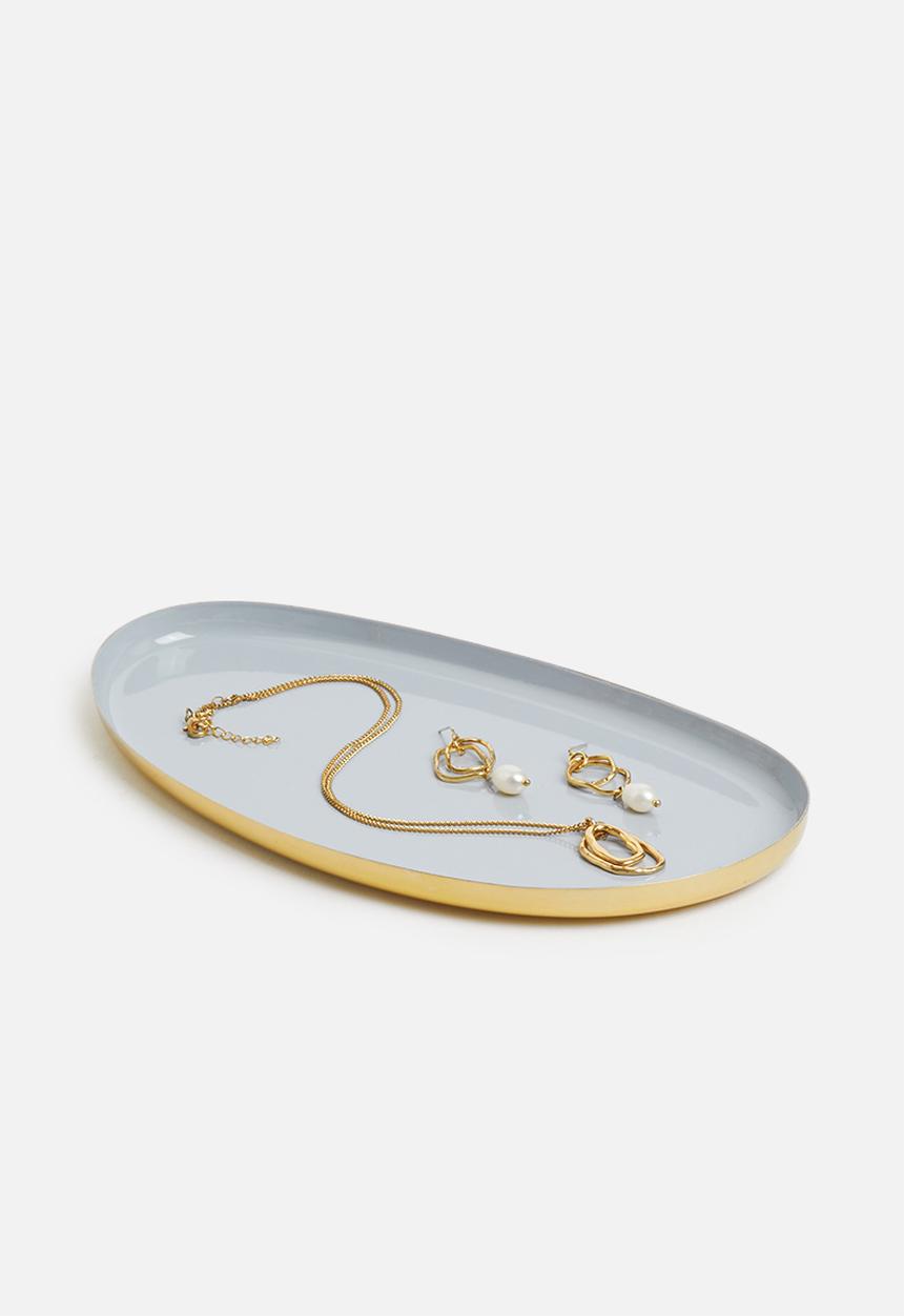 H&S - Oval tray - medium grey