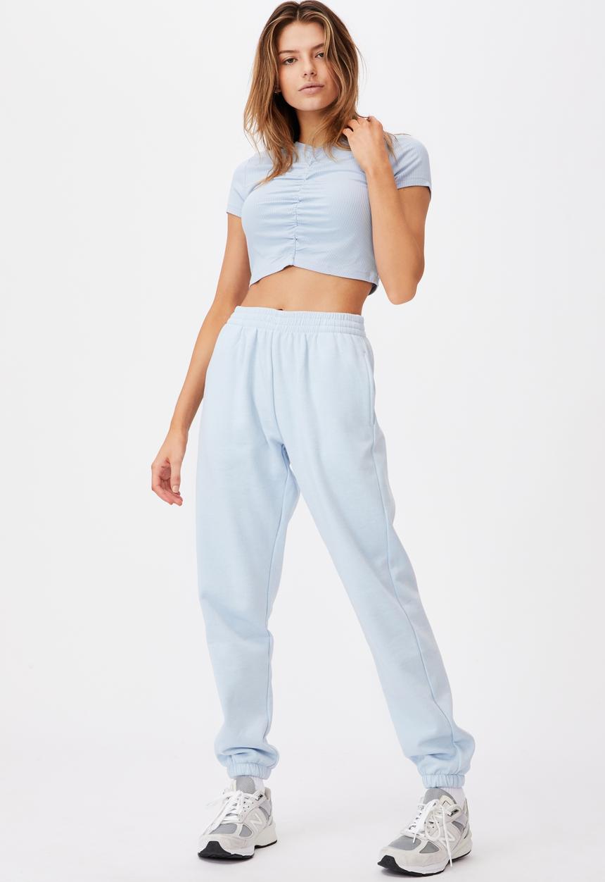 Factorie - Cinch front short sleeve top - skyway blue