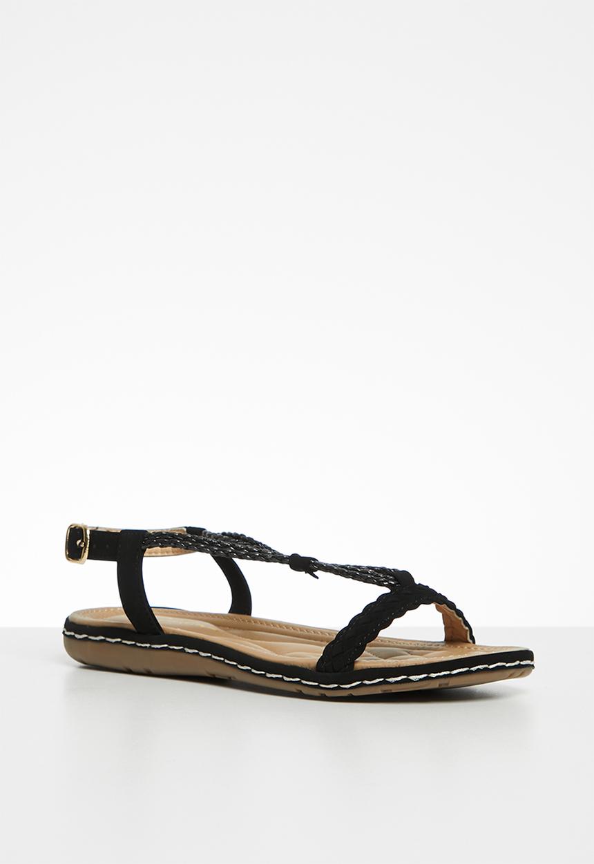 Seduction - Braided sandal - black
