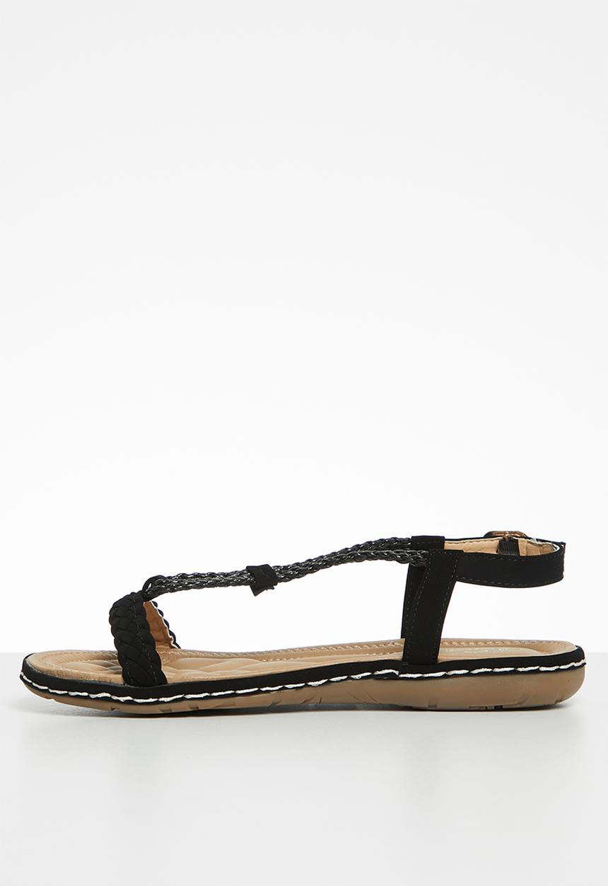 Seduction - Braided sandal - black