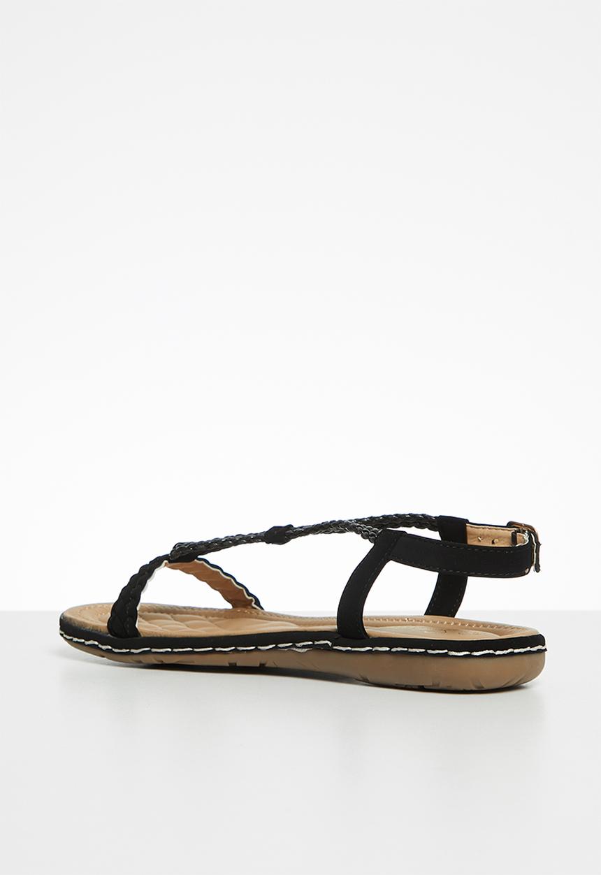 Seduction - Braided sandal - black