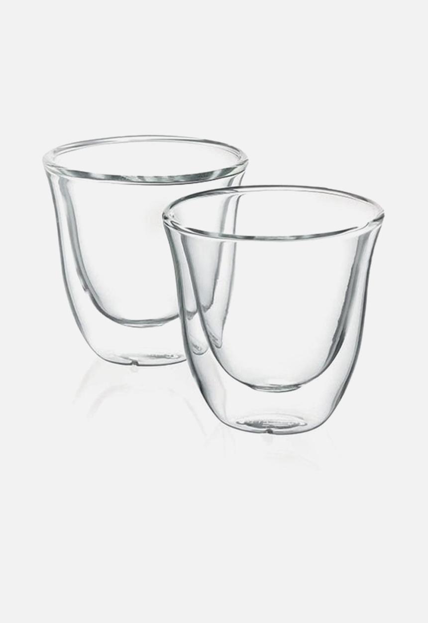 DeLonghi - Double Walled Espresso Glasses - Clear Set of 2