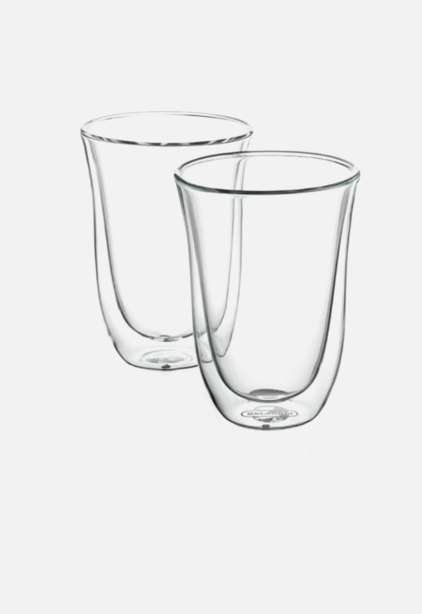 DeLonghi - Double Walled Latte Macchiato Glasses - Clear Set of 2