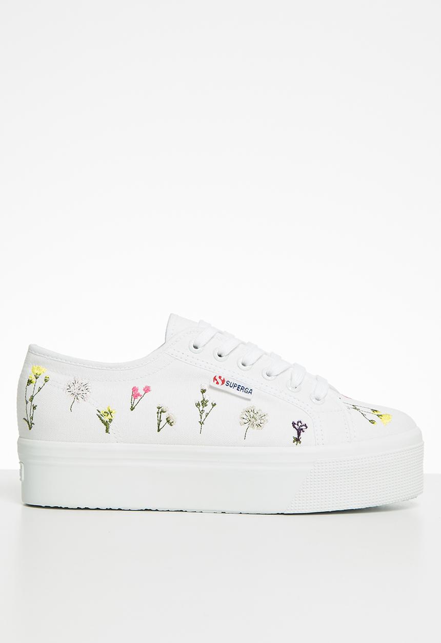 SUPERGA - 2790 flower b - s71151w-a9kwhtfl - white flowers