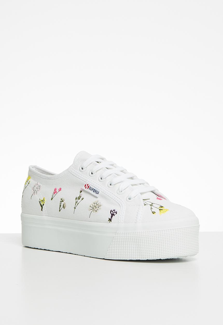 SUPERGA - 2790 flower b - s71151w-a9kwhtfl - white flowers