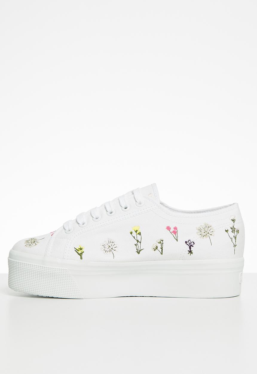 SUPERGA - 2790 flower b - s71151w-a9kwhtfl - white flowers