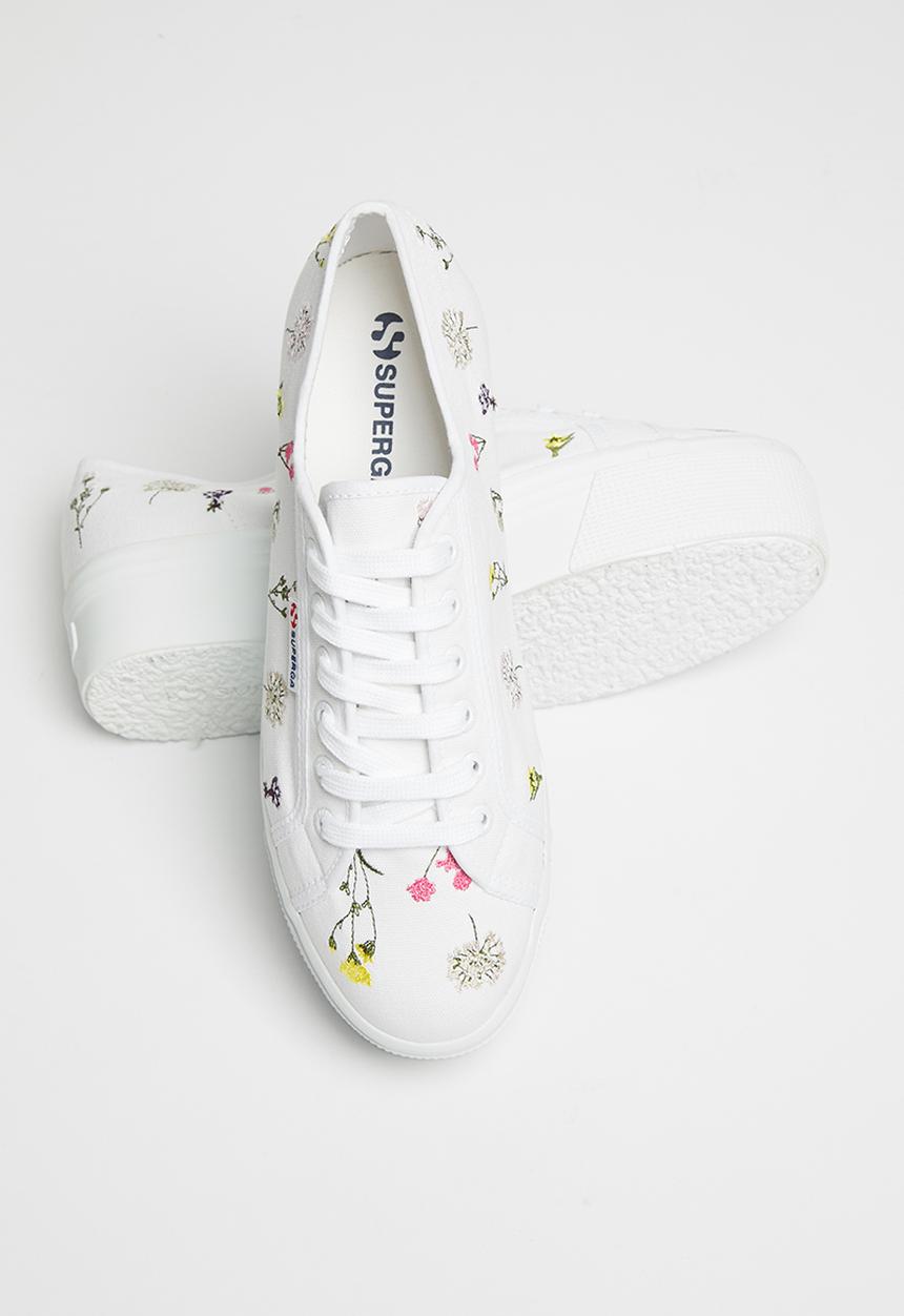 SUPERGA - 2790 flower b - s71151w-a9kwhtfl - white flowers
