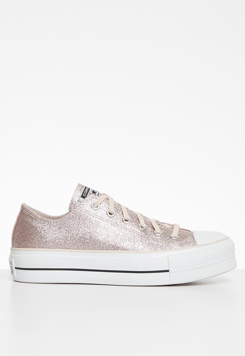Converse - Chuck taylor all star platform glitter ox - silt red/black/white - glitter shine