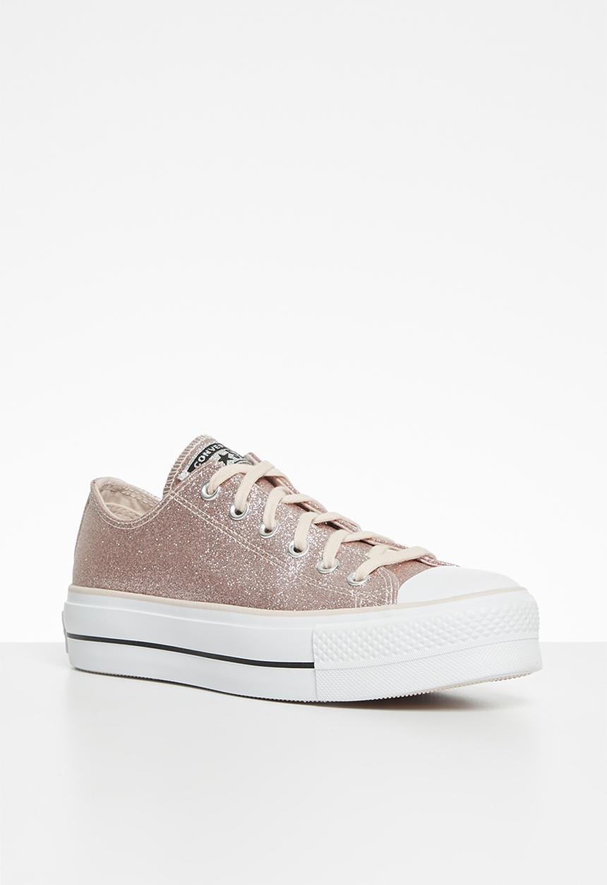 Converse - Chuck taylor all star platform glitter ox - silt red/black/white - glitter shine