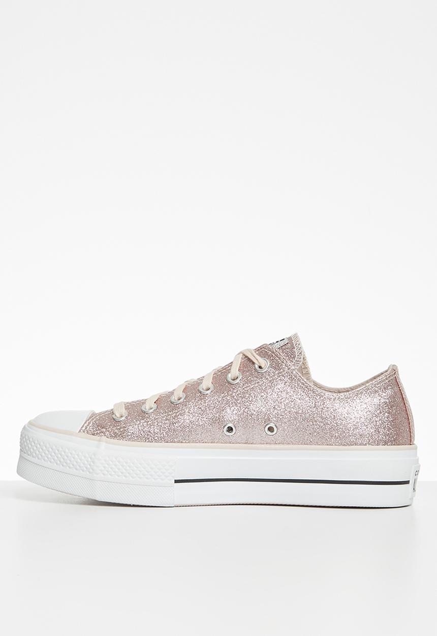 Converse - Chuck taylor all star platform glitter ox - silt red/black/white - glitter shine