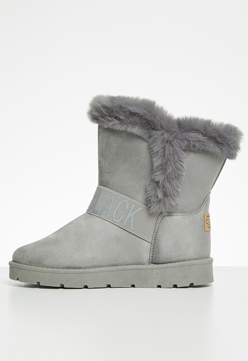 Miss Black - Rae slipper boot - grey