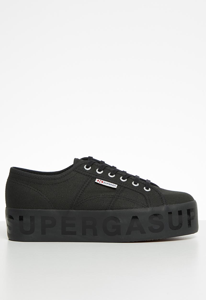 SUPERGA - 2790 shiny lettering - s71161w-996 - black
