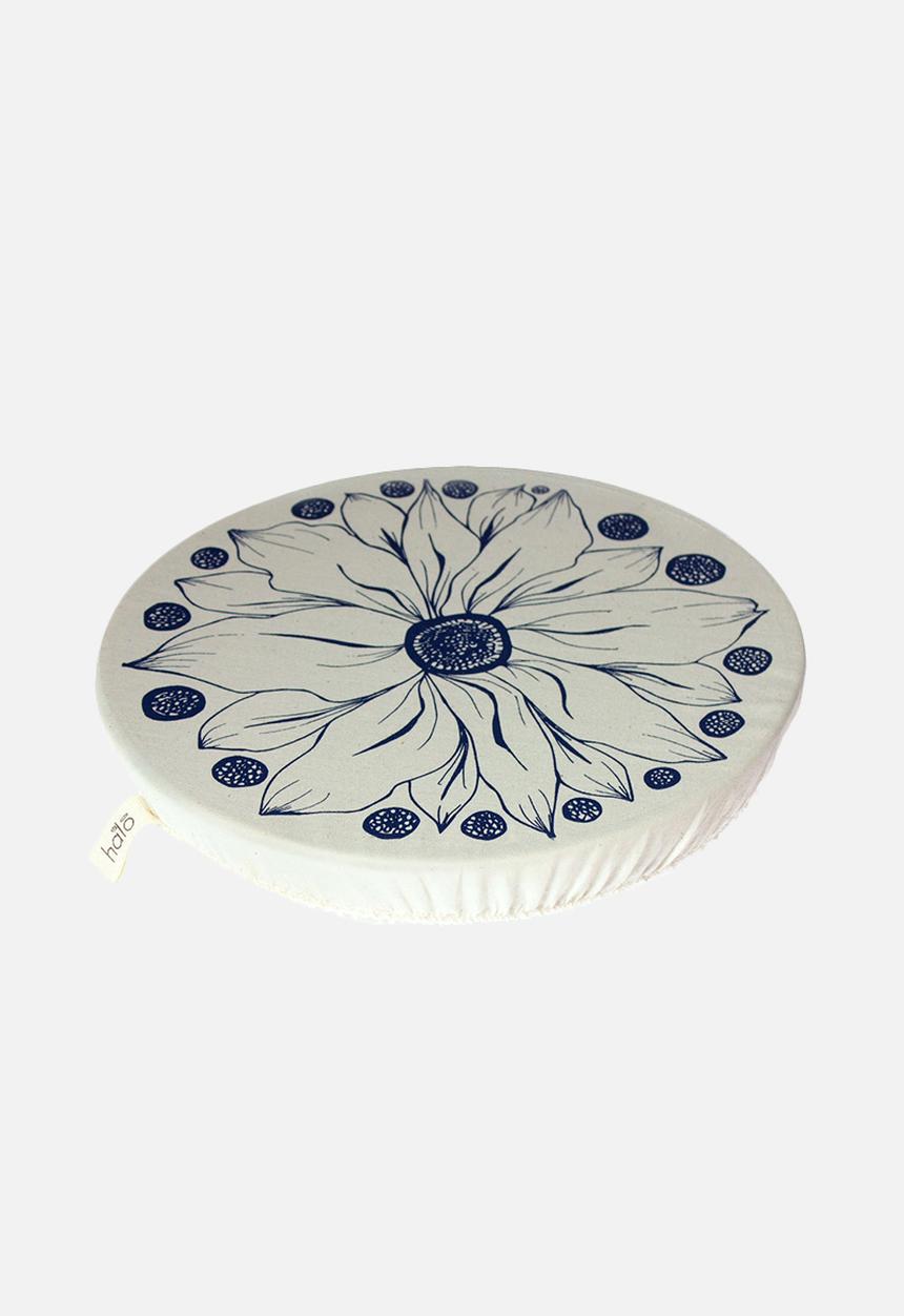 Halo Dish Covers - Dish and bowl cover large- edible flowers - blue