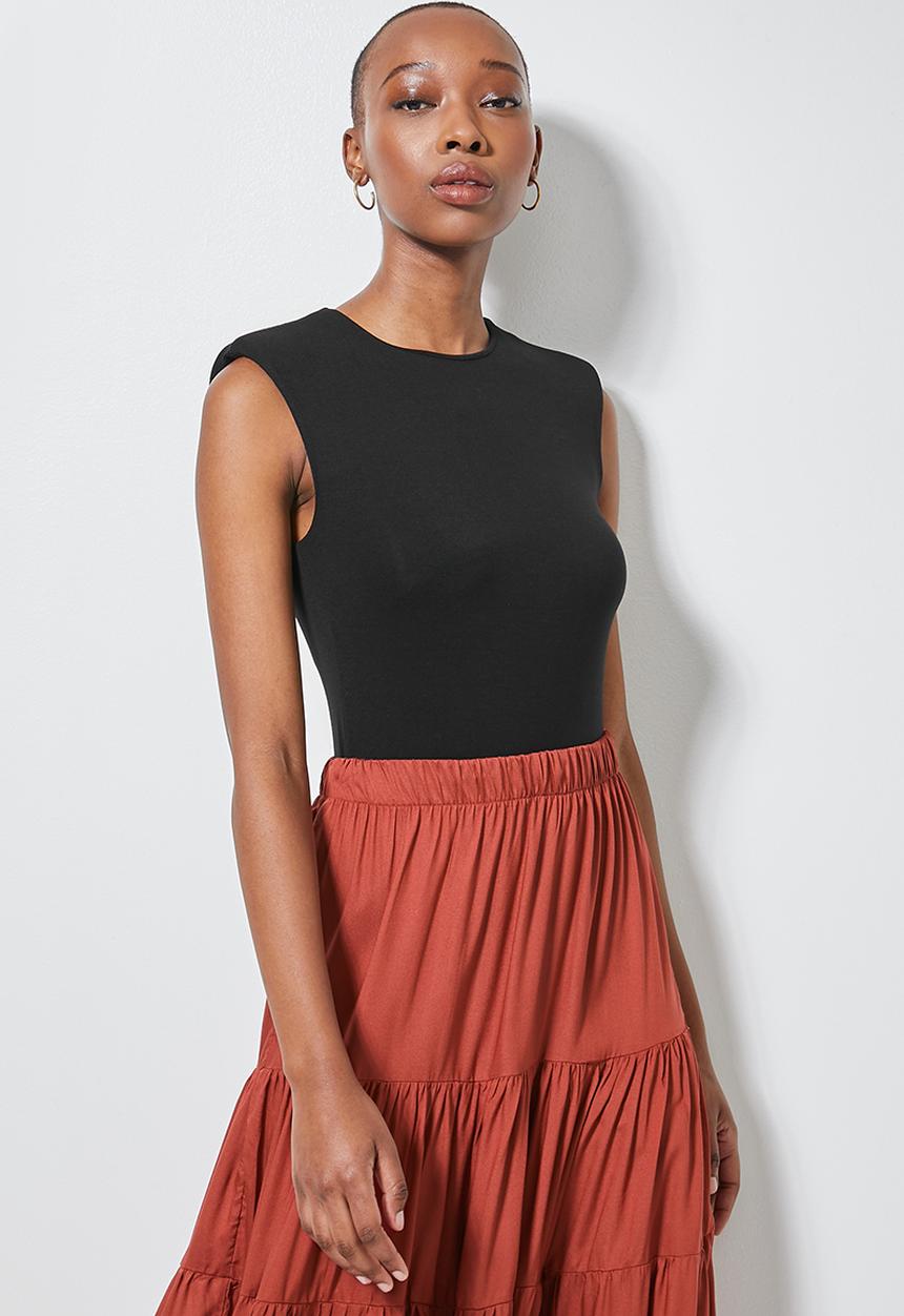 Superbalist - Shoulder pad bodysuit- black
