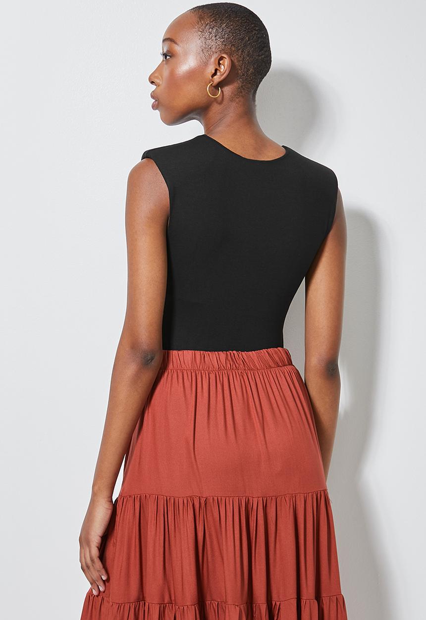 Superbalist - Shoulder pad bodysuit- black