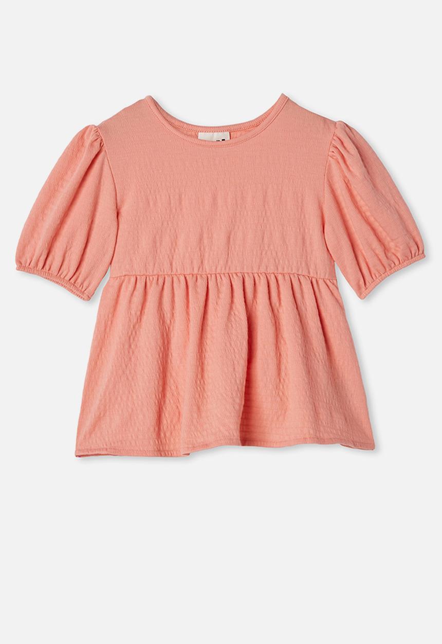 Cotton On - Carla puff sleeve top - peach 