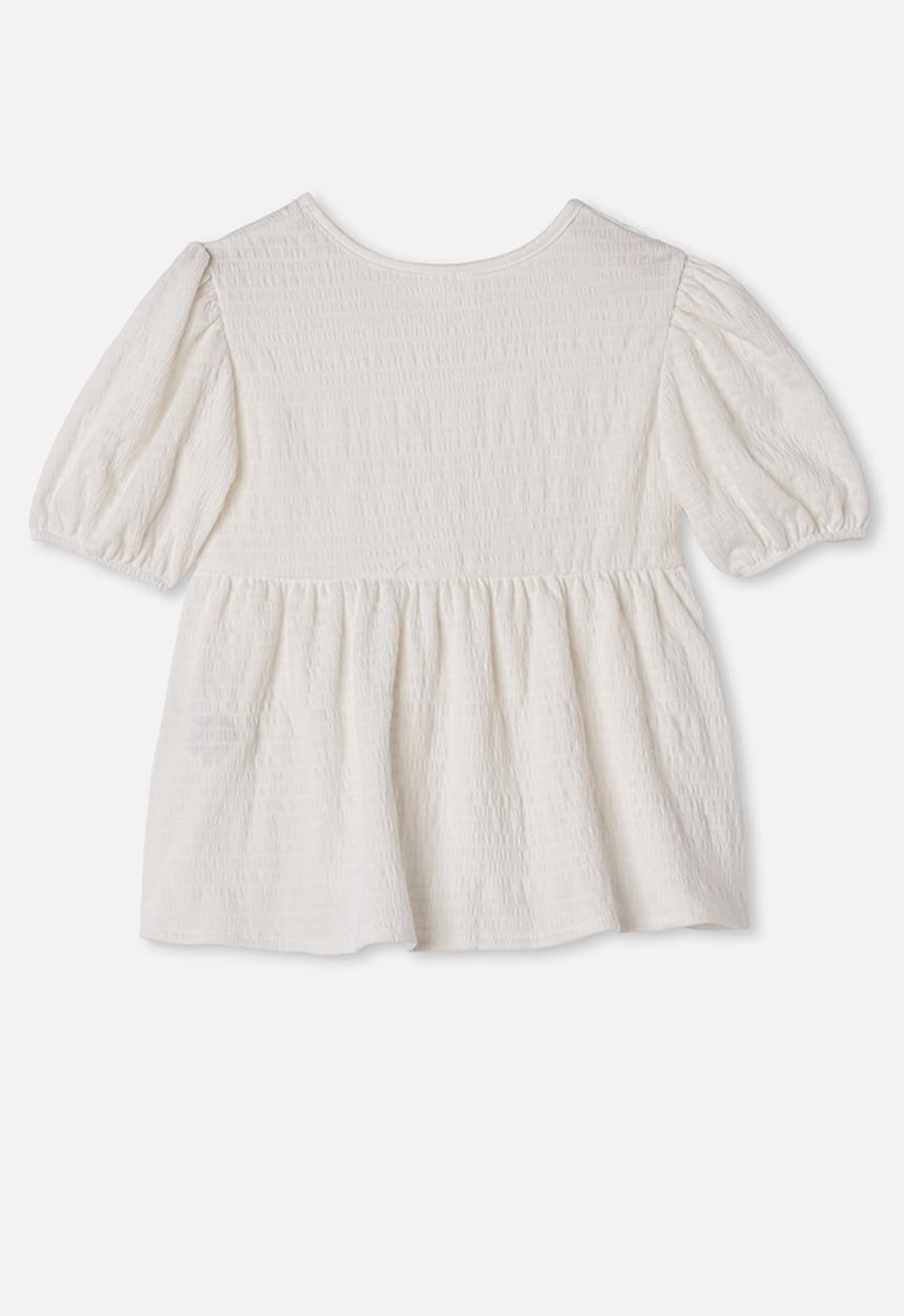 Cotton On - Carla puff sleeve top - white