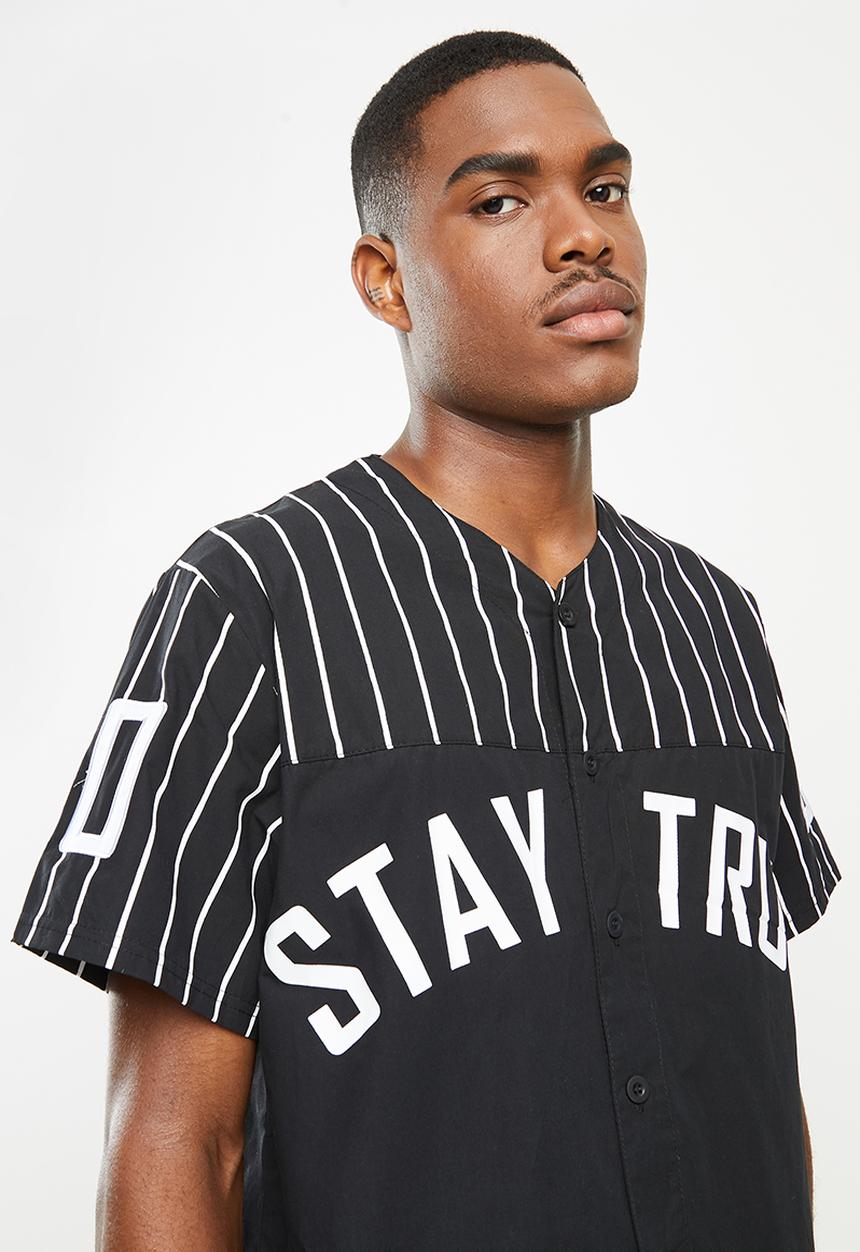 Lonsdale - Ld- true shirt 01 baseball - black & white 