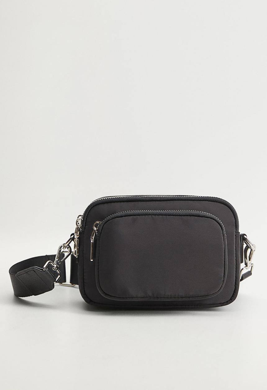 MANGO - Bag lotus - black
