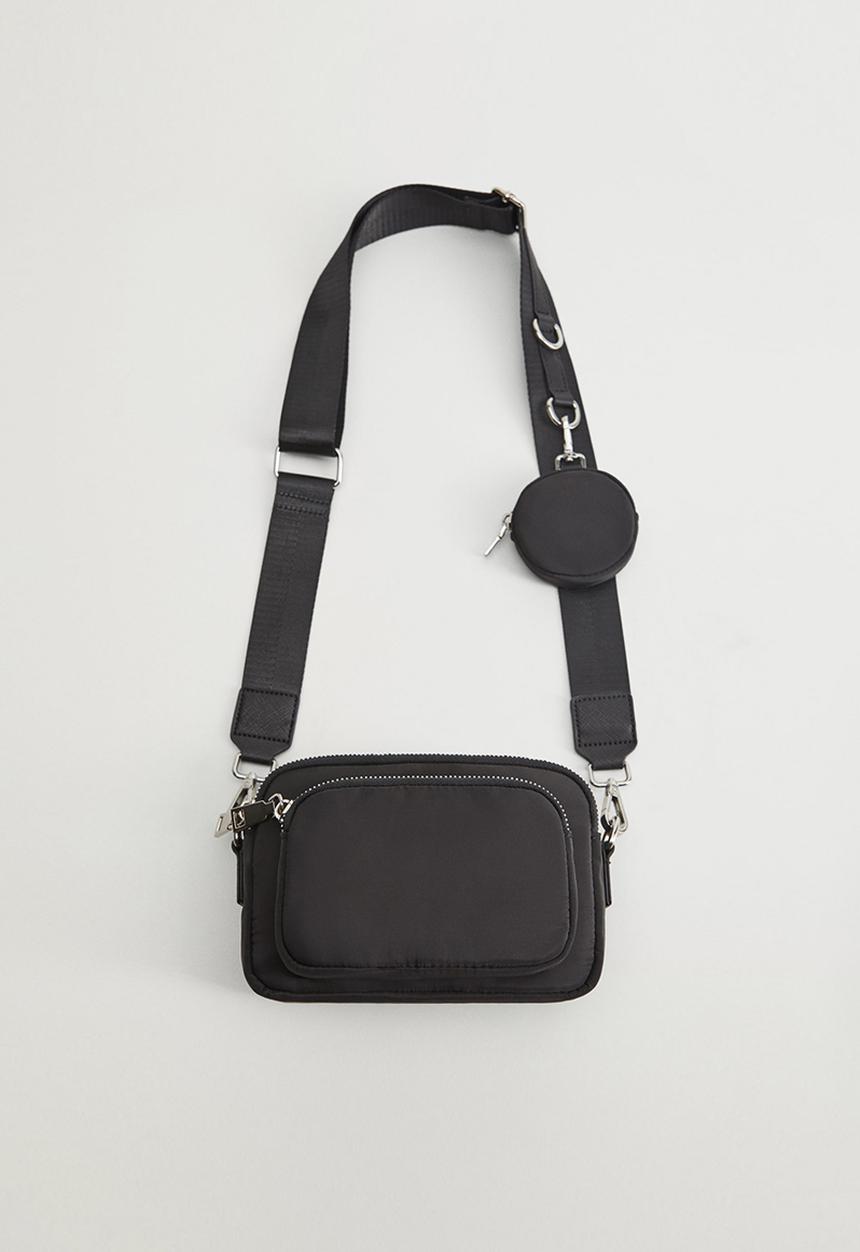 MANGO - Bag lotus - black