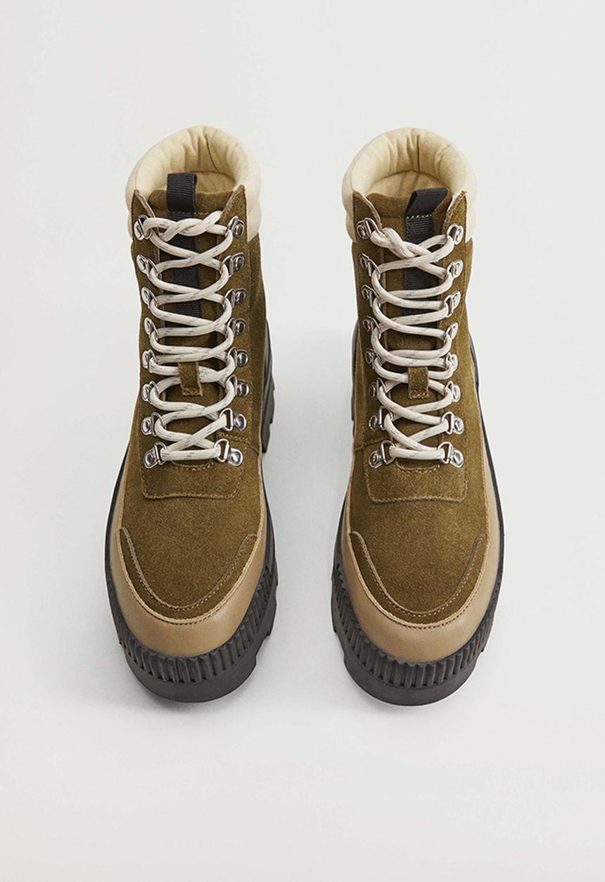 MANGO - Salinas suede boot - beige & khaki