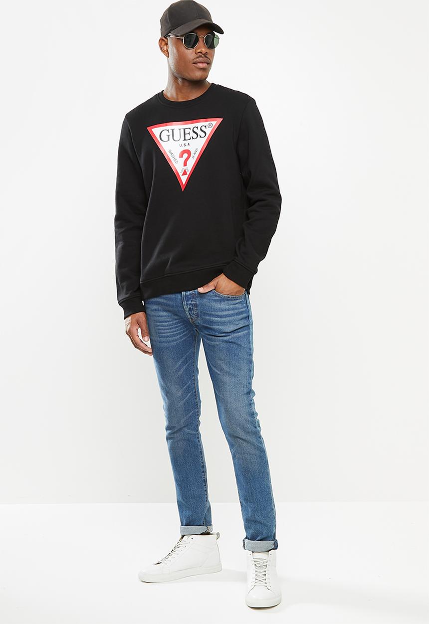 GUESS - Guess core fleece sweater - black