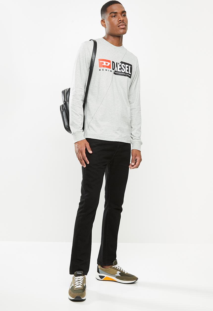 Diesel  - T-diego-ls-cuty T-shirt - grey