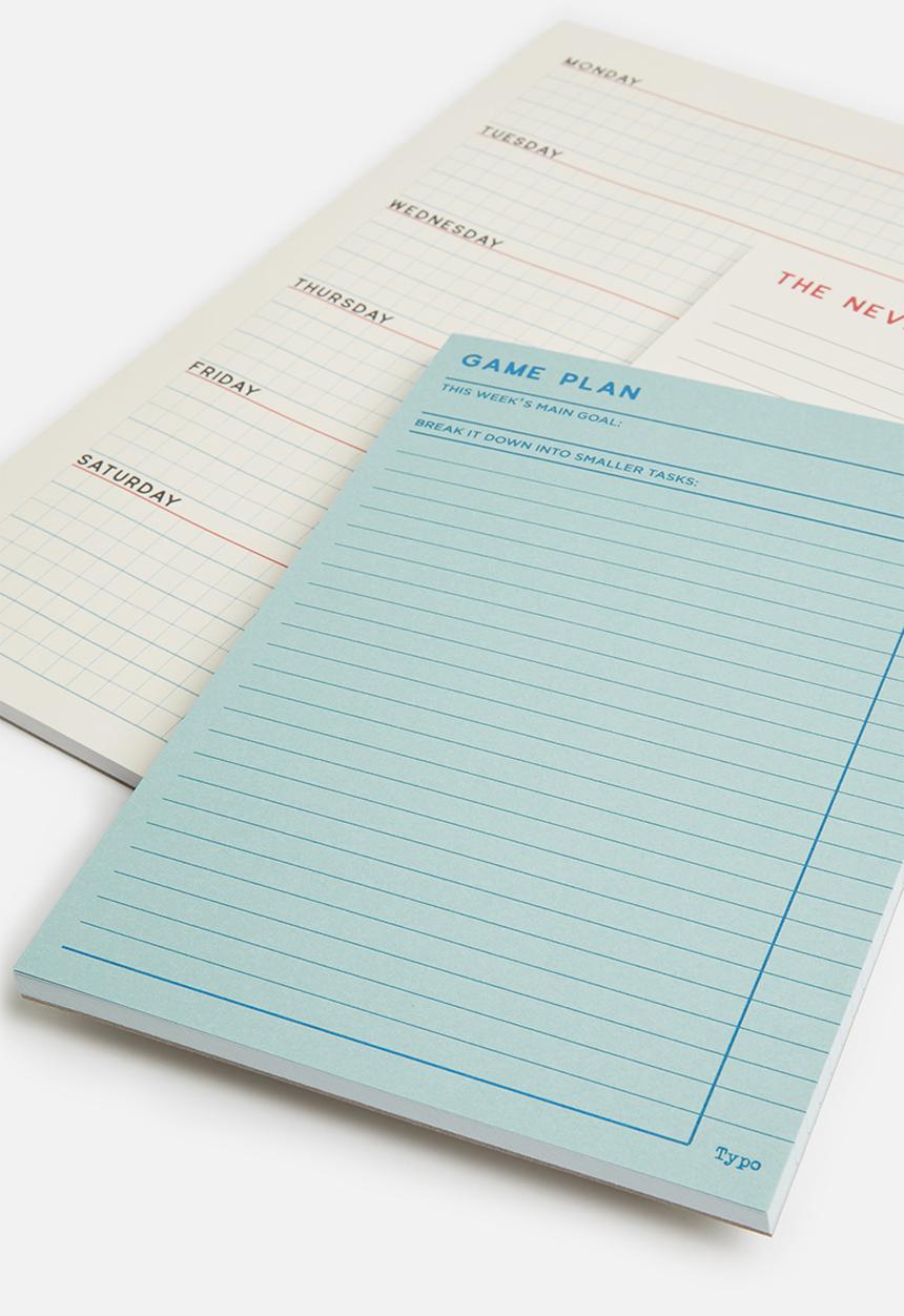 Typo - Notepad 3 pack - blue grid
