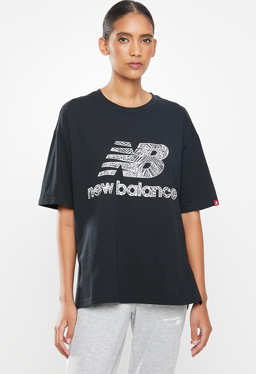 New Balance  - Athletics animal print tee - black