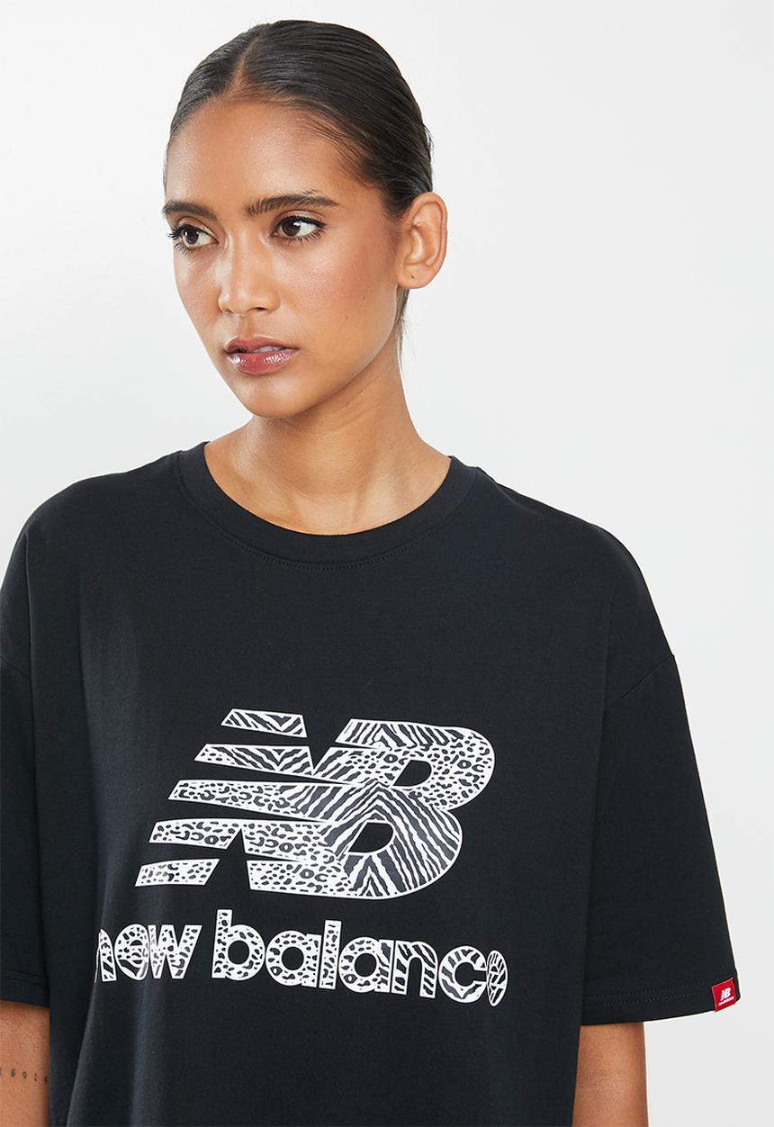 New Balance  - Athletics animal print tee - black