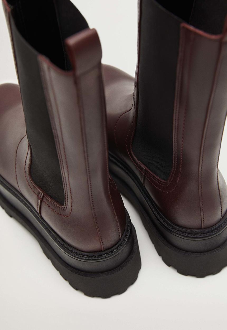 MANGO - Renoir leather boot - dark red