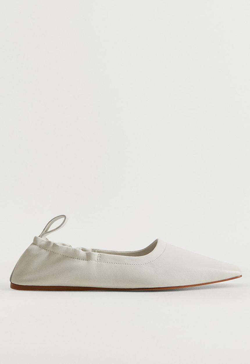 MANGO - Glovo leather pump - white