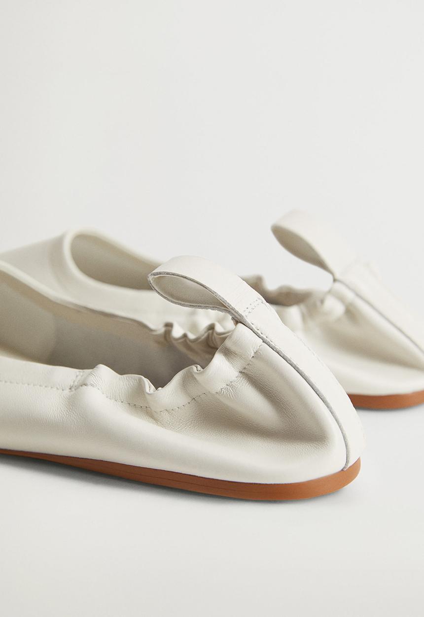 MANGO - Glovo leather pump - white