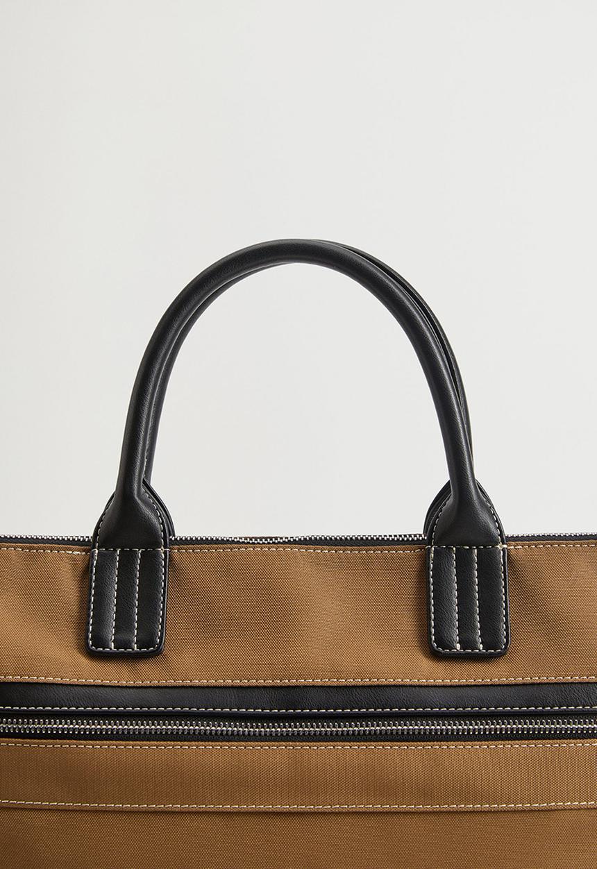 MANGO - Handbag tote - brown