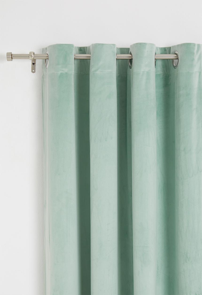 Sixth Floor - Velvet eyelet curtain 2 pack - duck egg blue