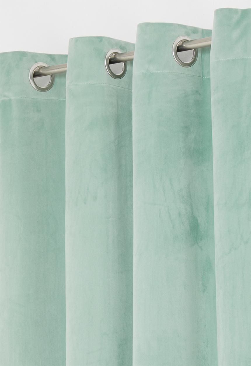 Sixth Floor - Velvet eyelet curtain 2 pack - duck egg blue