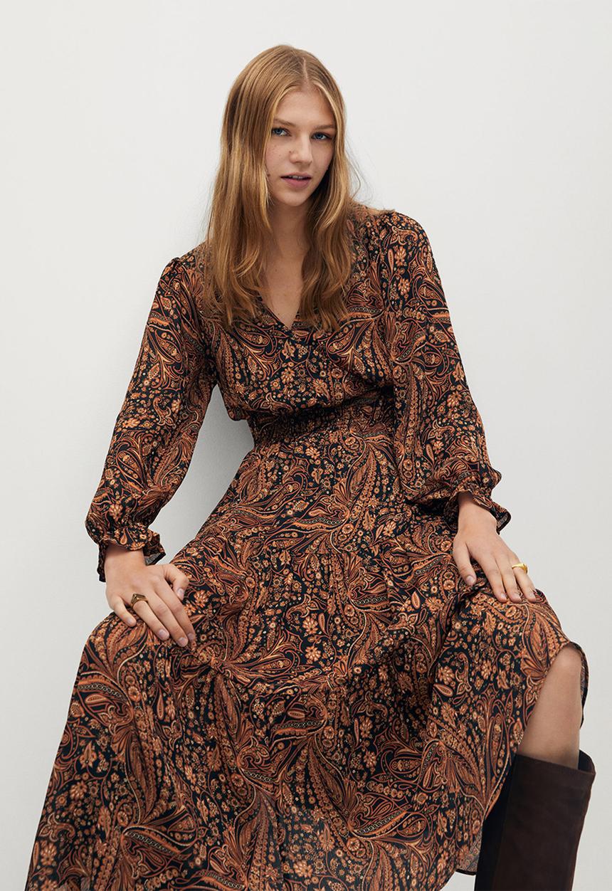 MANGO - Dress oslo - brown